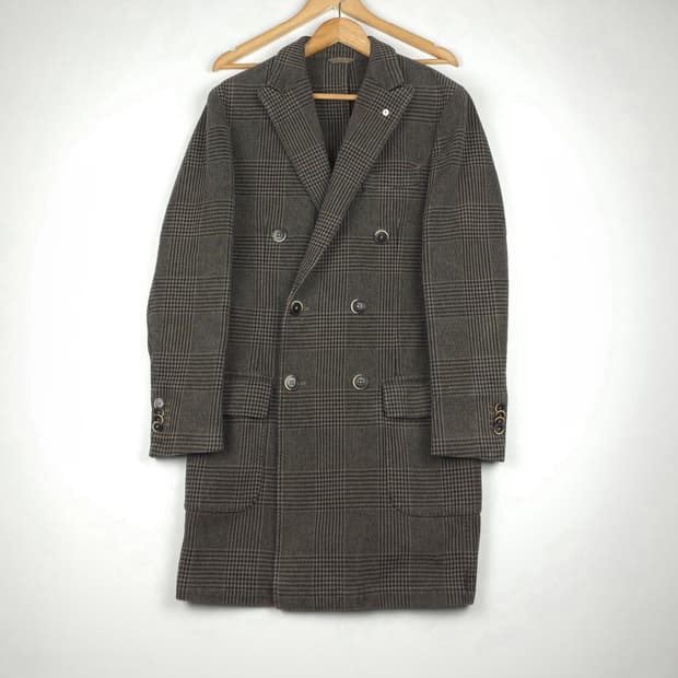 [48(M~L)] L.B.M. 1911 코튼 체크 더블코트