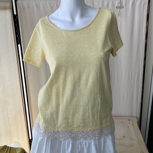 lemoncore crochet mori half t-shirt