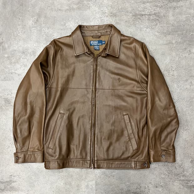 폴로 랄프로렌 맥스웰 브라운 양가죽 자켓