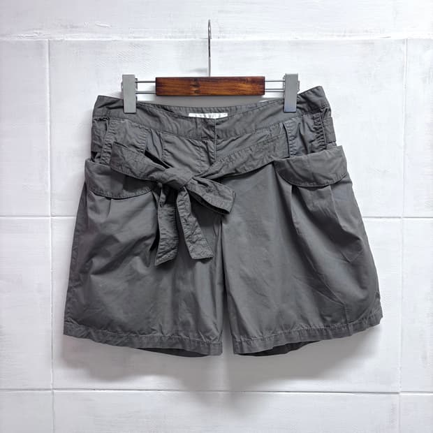 AnDew 그레이 리본 숏팬츠 JPN