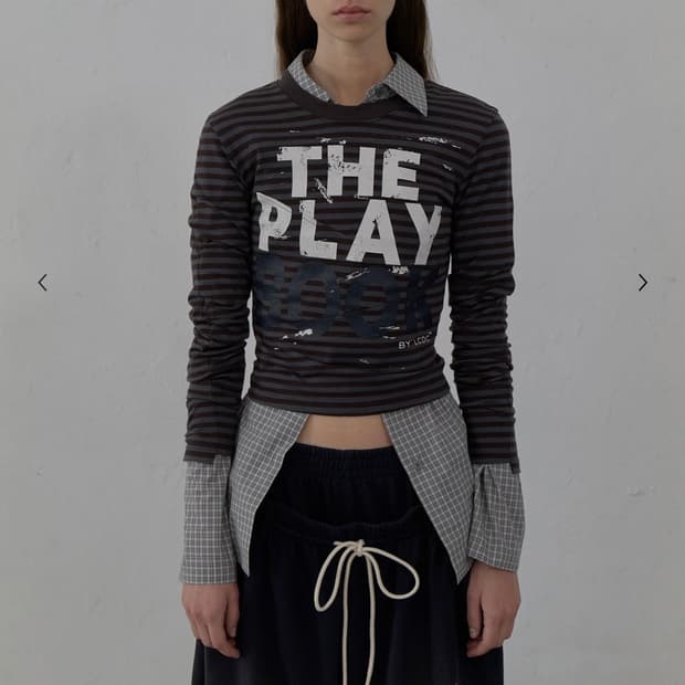 LCDC TM printed jersey top striped