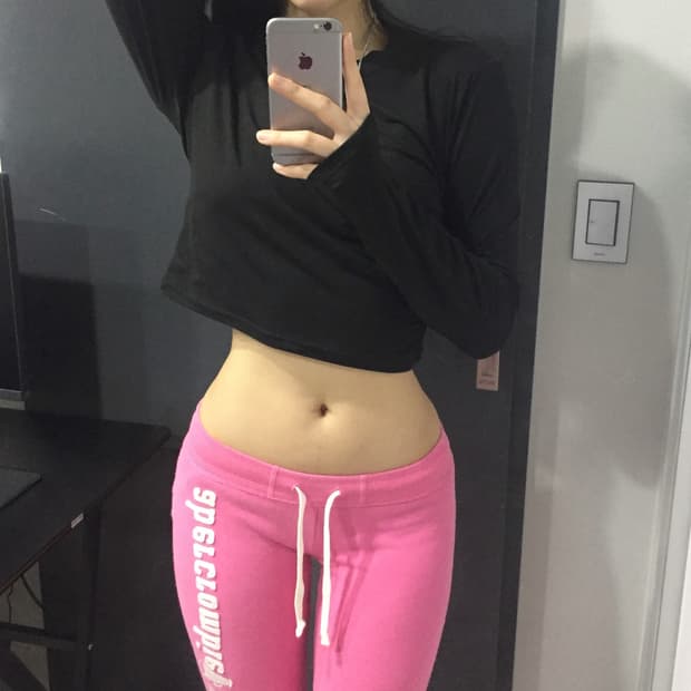 Abercromebie 핫핑크 로우라이즈 슬림핏 트레이닝팬츠