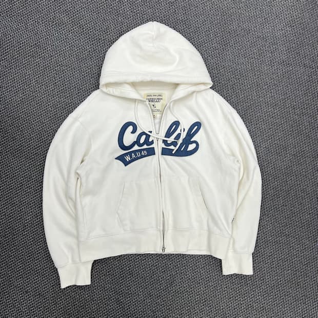 후아유 화이트 후드집업