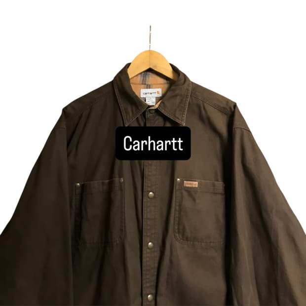 칼하트 캔버스 블랑킷 커버울 워크 셔츠 자켓