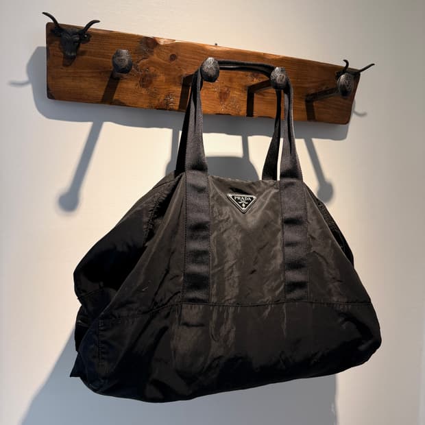 RE-nylon Saffiano Boston Bag