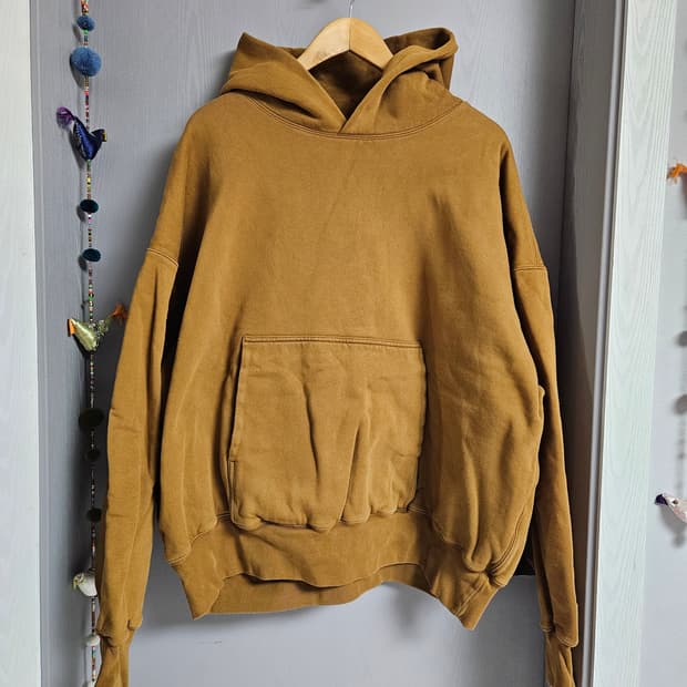 이지갭 YZY 갈색 후드티 XXL 칸예웨스트
