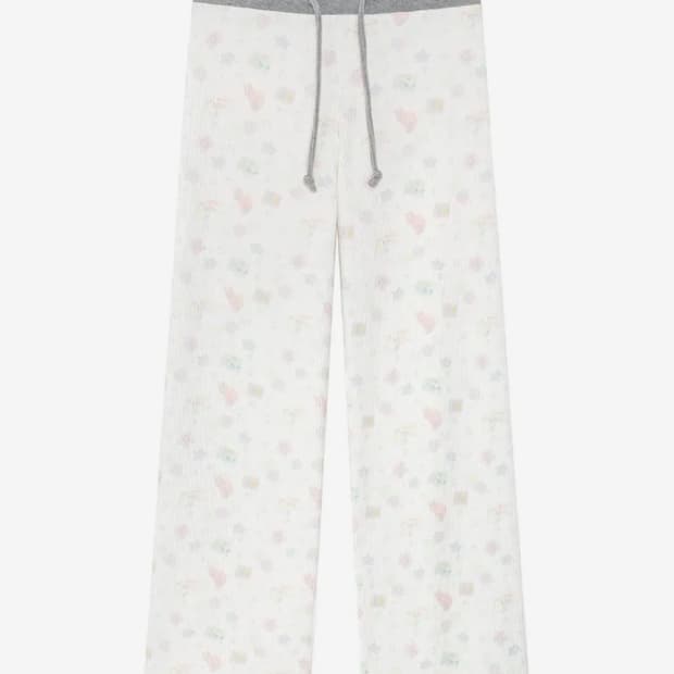 글로니 CONTRAST DREAMY WAFFLE PANTS