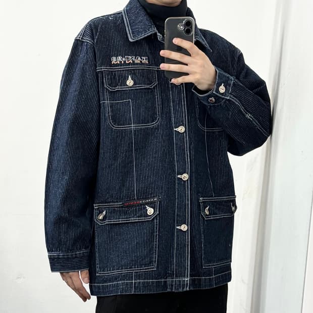 칼카니 히오리 데님 초어 코트