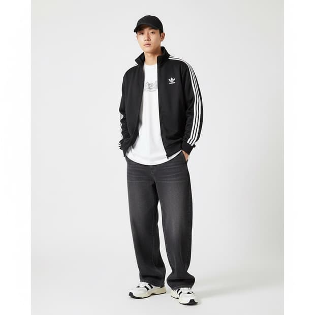 Adidas 아디다스 블랙 파이어버드 트랙자켓 XL (스트릿)