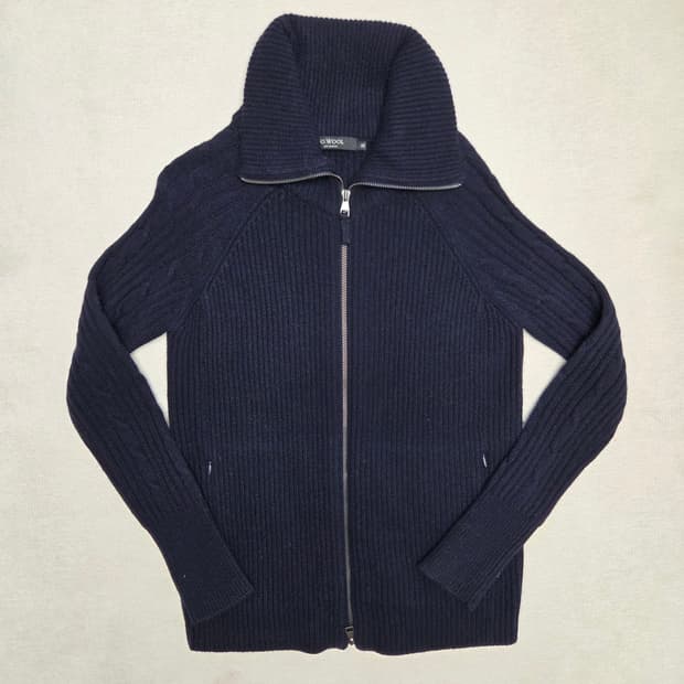 SO, WOOL 쏘울 하이넥 울 집업 가디건