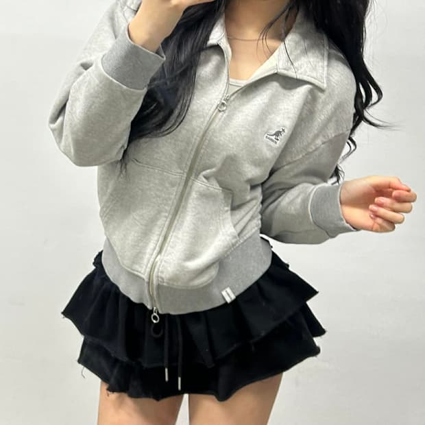 캉골 신형 투웨이 걸즈 크롭 스웻 트랙탑 져지(M)