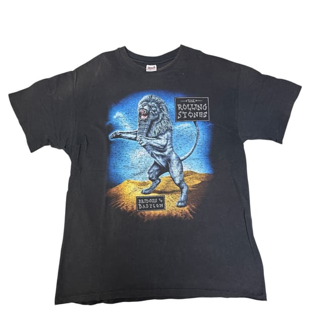 빈티지 90s 롤링스톤즈 BRIDGES TO BABYLON 티셔츠 XL