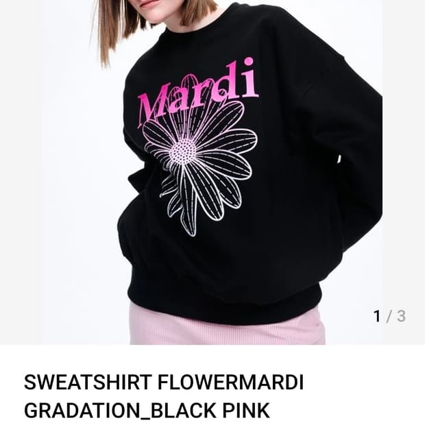 L ) 마르디 메크르디 플라워 그라데이션 맨투맨