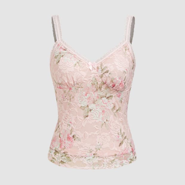 샵사이다 pink flower cami top