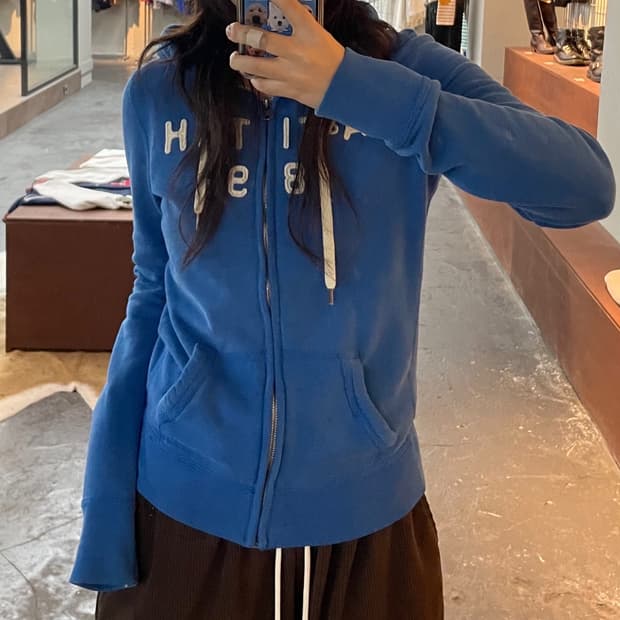 아베크롬비 블루 후드집업 H148