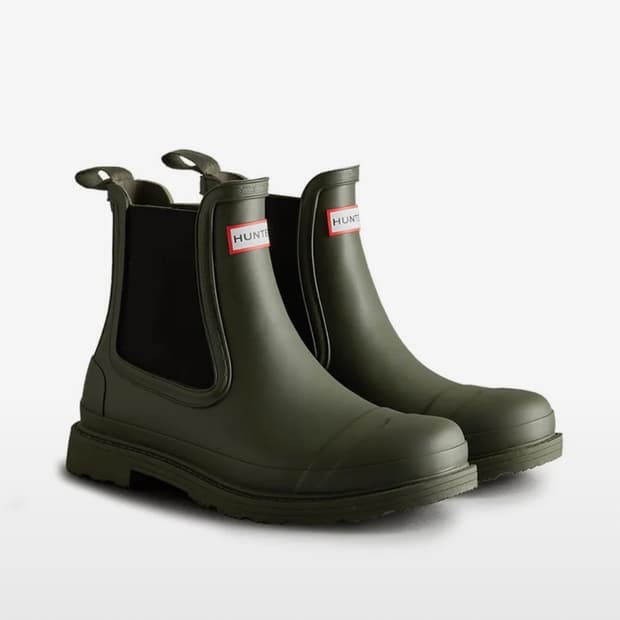 헌터 첼시 카키 레인부츠 팝니다.