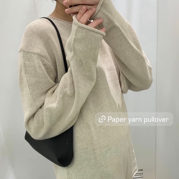 AMOMENTO 아모멘토 paper yarn pullover