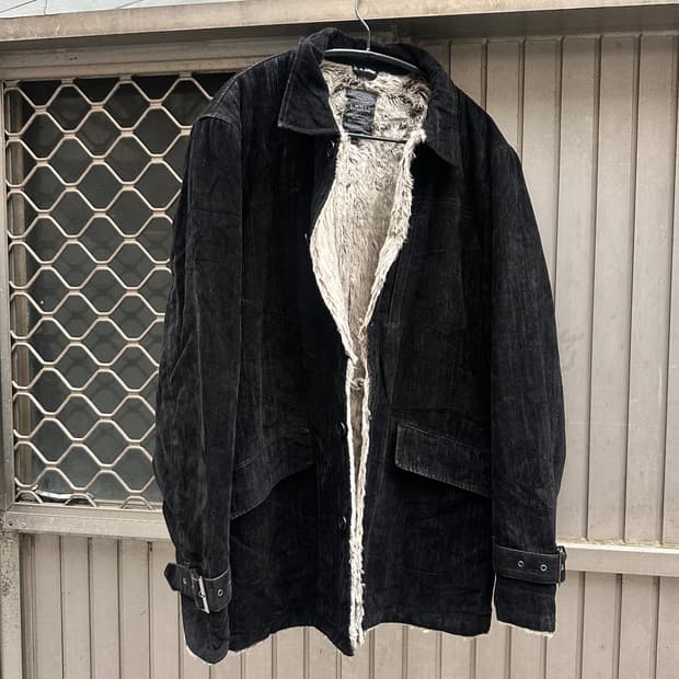 Louis Chavlon 00s suede fur jacket