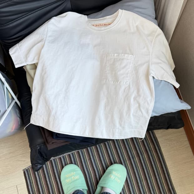 캐피탈 헤비 코튼 반팔 티셔츠