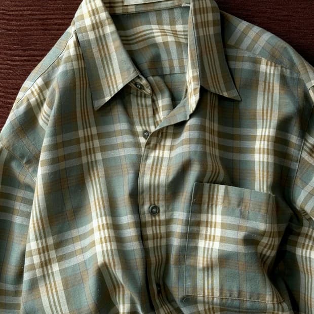 Cotton poly multi check design shirt