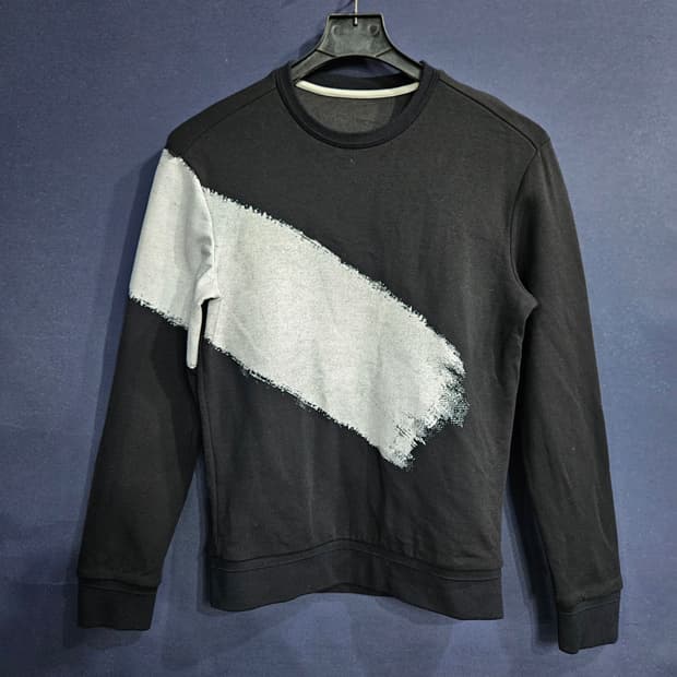 시스템옴므 프린팅 블랙컬러 남성 95~100 맨투맨 