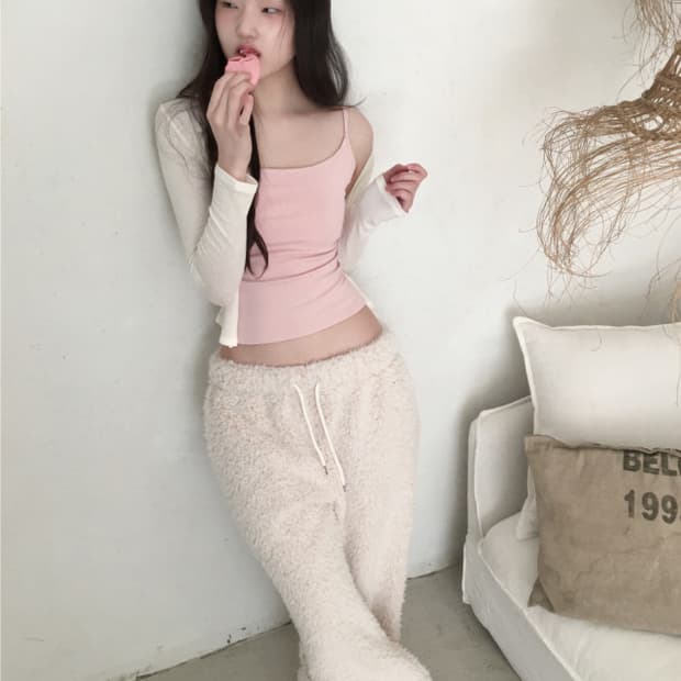 클라따 winter boucle pants (ivory)