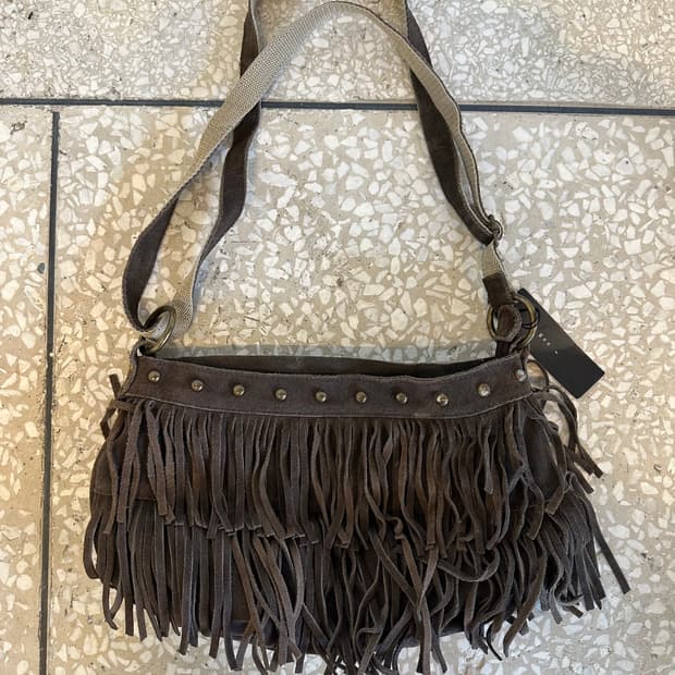 Western fringe detail shoulder bag