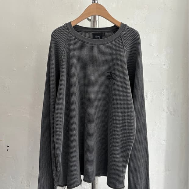 Stussy 스투시 차콜 와플 오다이브 롱슬리브