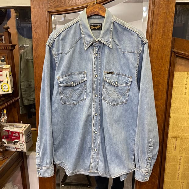 90's 랭글러 웨스턴 데님 셔츠