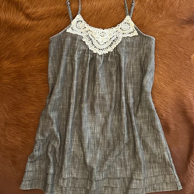 Cocoa Denim Lace Camisole