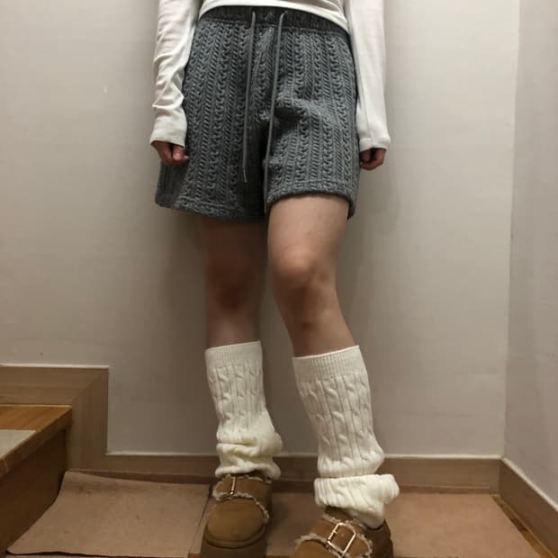 빈티지 그레이 니트 팬츠