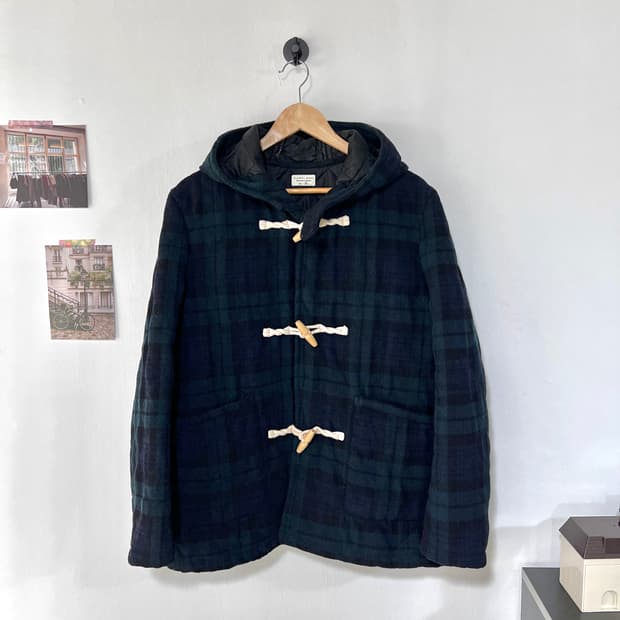 [XL] 글로벌워크 블랙와치 더플코트