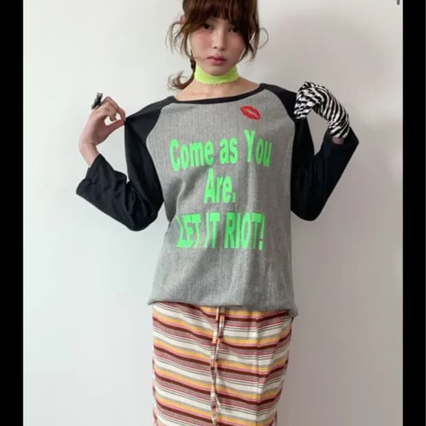 샵페어리 eyelet raglan t-shirt (grey)