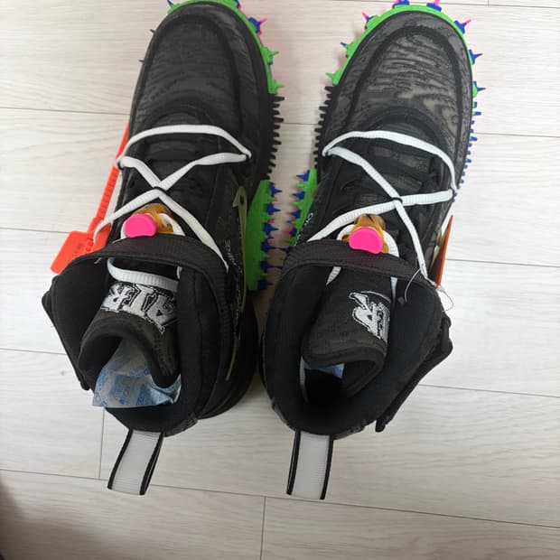 나이키 오프화이트 에어포스1 미드sp 블랙 265