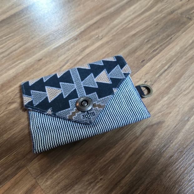 일본 패턴 핸드메이드 카드지갑