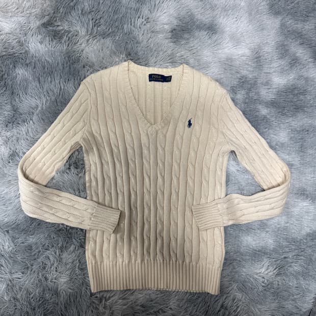 폴로랄프로렌 브이넥 케이블니트 S사이즈