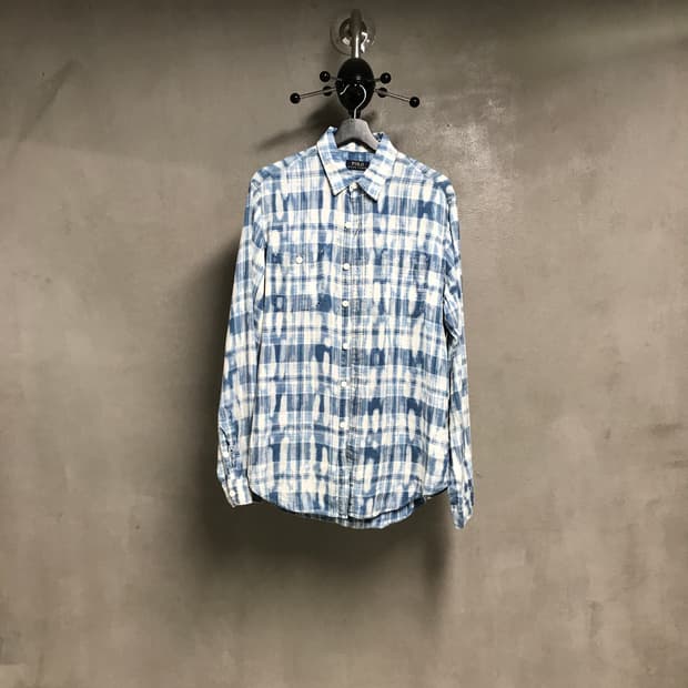 폴로 랄프로렌 린넨 체크 셔츠 M