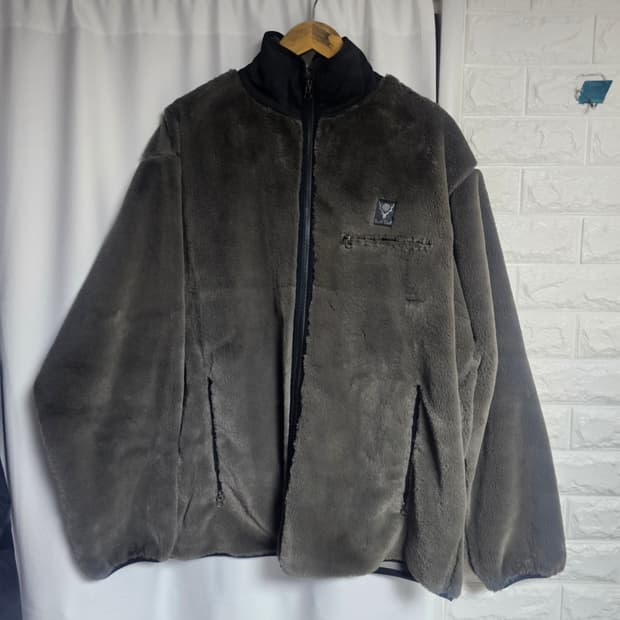 [XL] 남이서팔 마이크로 퍼 자켓 그레이