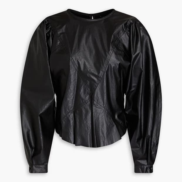 이자벨마랑 레더 블라우스