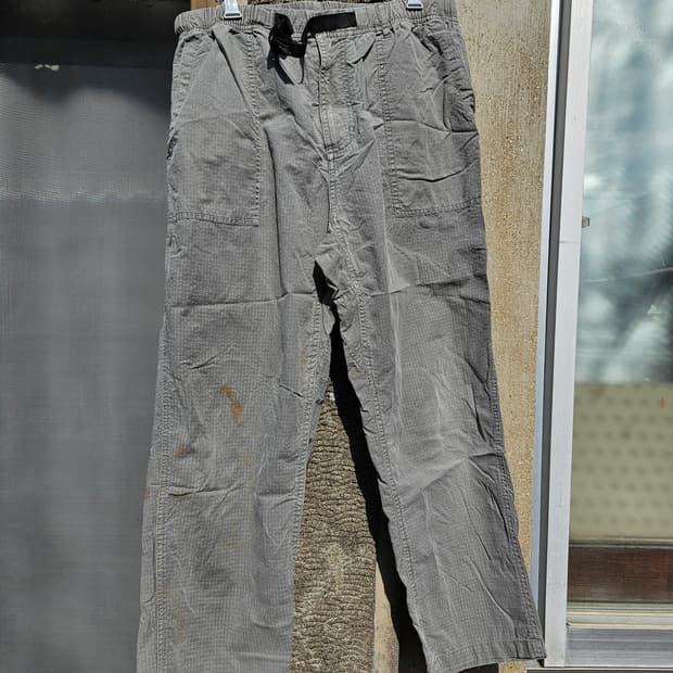 그라미치 22SS 립스탑 루즈 테이퍼드 팬츠 / 그레이 L