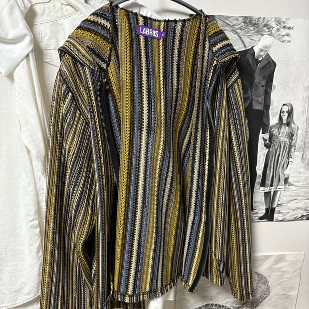 labros 그물 후드 집업