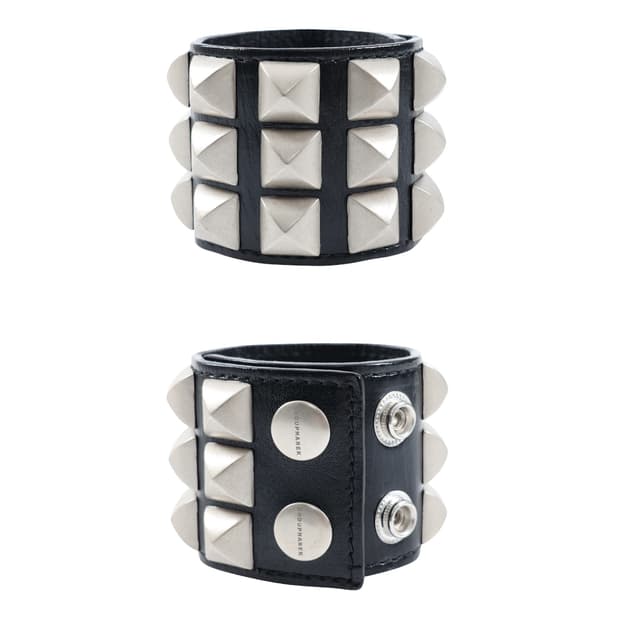 Punk Armor Stud Leather Cuff Bracelet