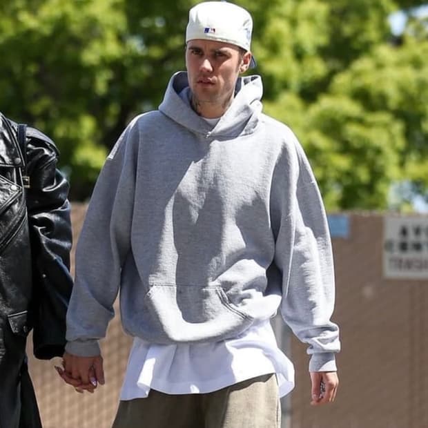 Vintage 90s 러셀 그레이 후드티