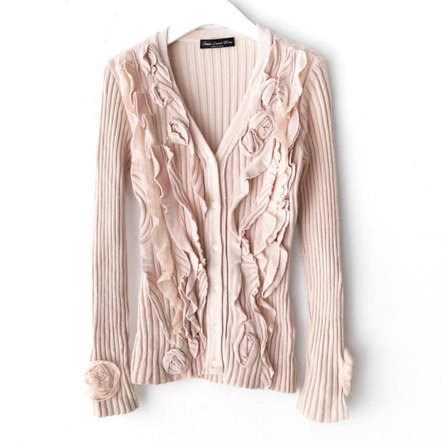 flower frill cardigun