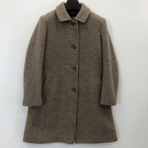 유니클로 싱글 울 코트 여성 XL 오트밀