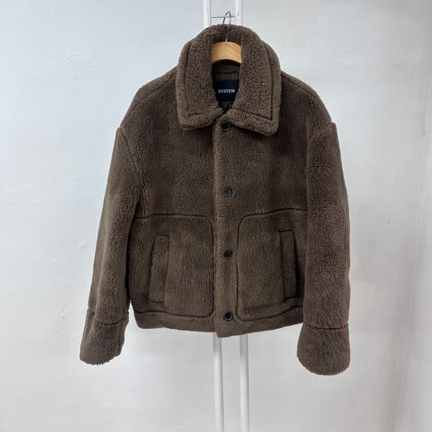 시스템 SYSTEM 남성 테디 양털 자켓 오버핏 95 J30