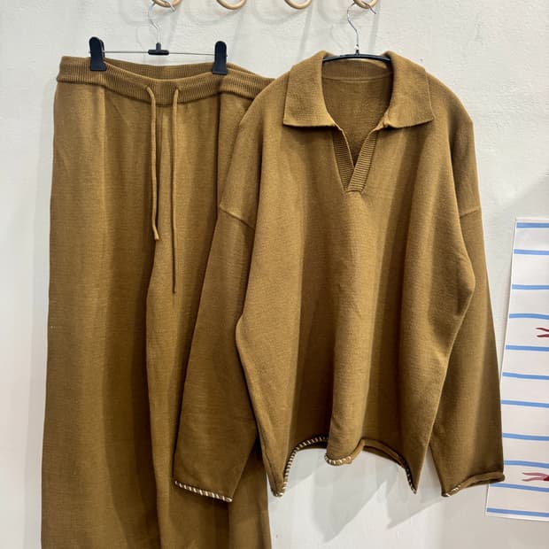 vintage 루즈핏 니트셋업