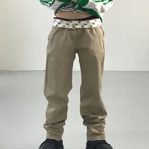 디키즈 브라운 코튼 팬츠