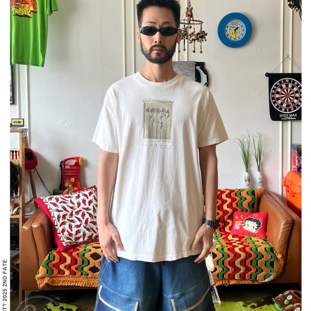 1990s "Flowers" USA Vintage 1/2 T-Shirt