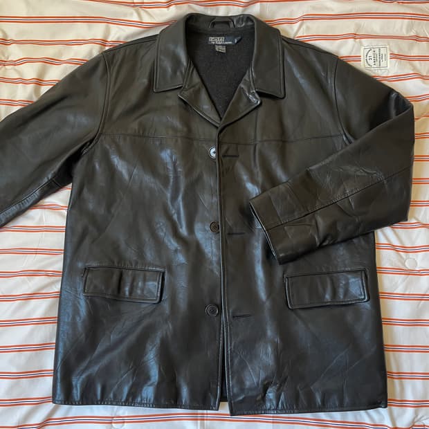 폴로 랄프로렌 가죽 자켓 코트 카코트